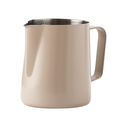 UBENKAKU Stainless Steel Milk Frothing Pitcher – 14oz & 20oz Sizes for Perfect Coffee Art and Steaming