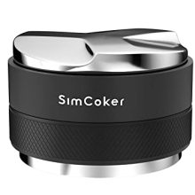 58mm SimCoker Espresso Distributor & Tamper with Dual-Head Design, Adjustable Depth, and Stainless Steel Base, Perfect for Breville Portafilters.