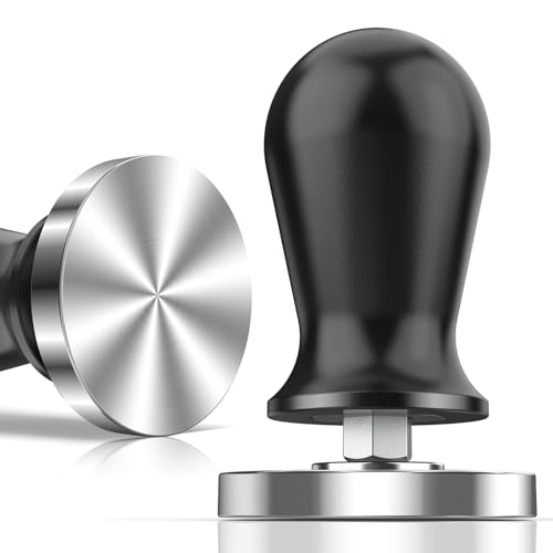 58mm Stainless Steel Espresso Tamper Set with Calibrated Spring-Loaded Design - Perfect for Breville Portafilters and Consistent Espresso Brewing