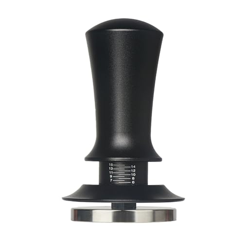 51mm Calibrated Espresso Tamper with Adjustable Depth and Spring-Loaded Mechanism for Uniform Tamping