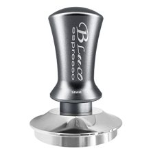 58mm Calibrated Espresso Tamper with Spring-Loaded Mechanism and Flat Stainless Steel Base for Consistent Espresso Shots. 