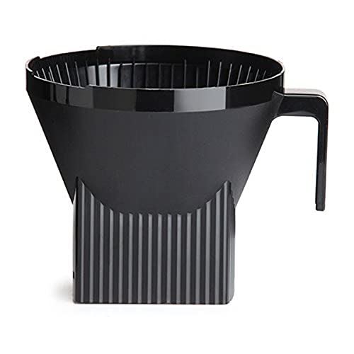 Technivorm Moccamaster 13253 Adjustable Brew Basket in Black, designed for auto drip coffee makers with a pause feature and made from BPA-free plastics.