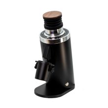 MiiCoffee DF64 II Single Dosing Coffee Grinder in Black, showcasing its sleek design, metal power button, and 64mm flat burrs