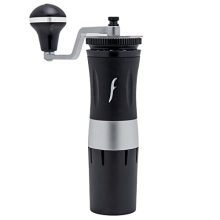 Royal Coffee Grinder by Flair Espresso with ergonomic silicone grip and stainless steel burrs, perfect for precise manual grinding, ideal for various brewing methods