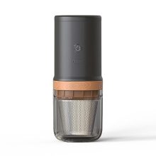 Irishom Electric Burr Coffee Grinder with stainless steel grinding core, featuring 25 grind settings, one-button operation, and a compact design for easy storage and portability.