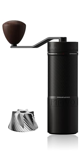 MAVOCOFFEE Phantox Pro Manual Coffee Grinder with 45mm Stainless Steel Conical Burr and External Adjustable Settings