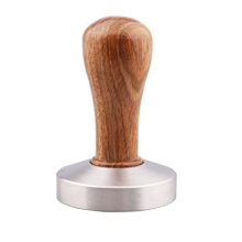 51mm Stainless Steel Coffee Tamper with Natural Rosewood Handle – Perfect for Espresso Baristas