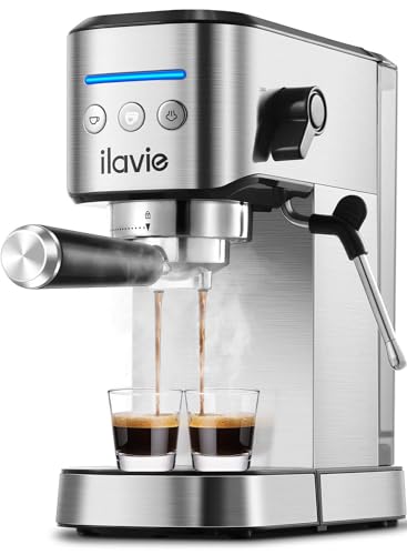 20-Bar Espresso Machine with Steamer – Stainless Steel Coffee Maker for Espresso, Cappuccino, and Latte