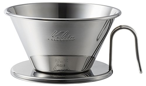 Kalita 'TSUBAME' WDS-185 Stainless Steel Coffee Dripper designed for 2 to 4 people, compatible with Wave Filter 185