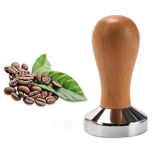 51mm Coffee Tamper with Wood Handle for Precise Espresso Tamping – Essential Barista Tool for Consistent Coffee Extraction.