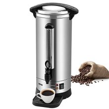 VEVOR Commercial Coffee Urn – 110 Cups Stainless Steel Coffee Maker with Water Gauge and Quick Brewing for Large Gatherings