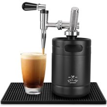 Zulay Nitro Cold Brew Coffee Maker - 64 oz Stainless Steel Keg with Creamer Faucet and Collapsible Funnel for Perfect Nitro Infused Coffee and Beverages