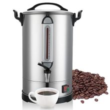 Commercial 100-Cup Coffee Maker with Dual Wall Stainless Steel Construction – Ideal for Large Events and Catering