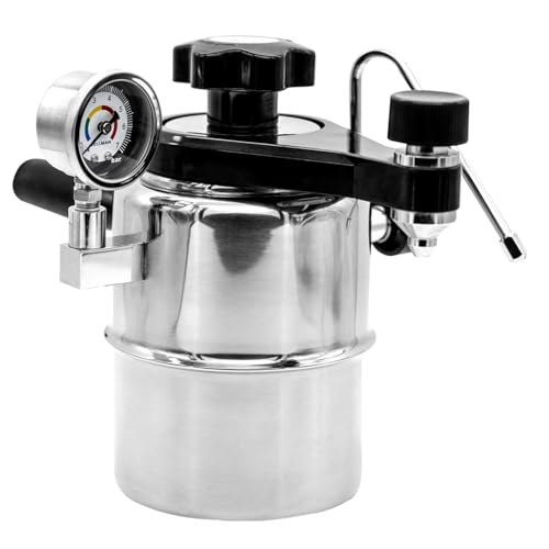 Bellman CX25P Espresso & Steamer - Compact Stovetop Espresso Maker with Updated Pressure Gauge and Dual Hole Steam Wand