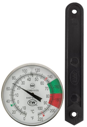 Rattleware 7-Inch Milk Frothing Thermometer with Fixed Clip and Easy-to-Read Dial - Ideal for Espresso and Latte Art