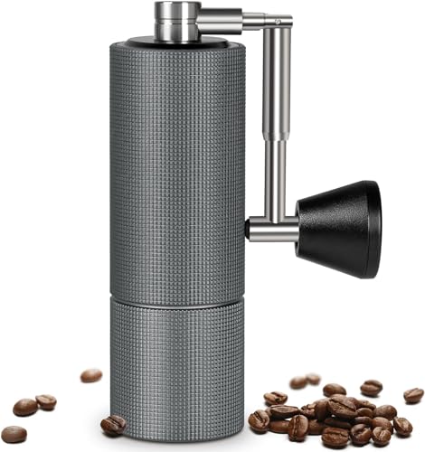 Timemore Chestnut C2-Fold Manual Coffee Grinder – Compact 38mm Stainless Steel Burrs – Adjustable Grind Settings – Foldable Design in Gray