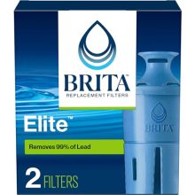 Brita Elite Water Filter Replacements - 6 Month Life, Reduces 99% Lead, 2-Pack for Brita Pitchers and Dispensers 