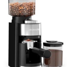 Aromaster Burr Coffee Grinder with 25 grind settings and 51-53mm portafilter holder