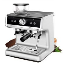 Kimore Espresso Machine with Grinder - Brushed Stainless Steel Coffee Maker with Milk Frother and 20 Bar Pressure for Home Baristas