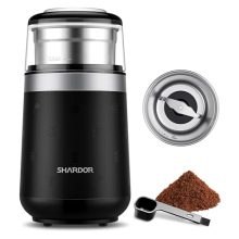SHARDOR Quiet Electric Spice and Coffee Grinder with stainless-steel blades and detachable grind bowl, ideal for home use.