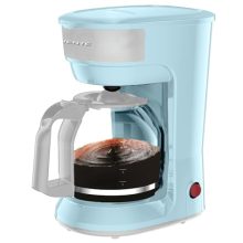12-Cup Drip Coffee Maker with Borosilicate Glass Carafe - Light Blue Coffee Machine with One-Touch Operation, Anti-Drip System, and Reusable Filter