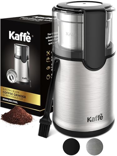 Compact Stainless Steel Electric Coffee Grinder by Kaffe