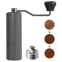 Manual Coffee Grinder with CNC Stainless Steel Burr - Compact, Adjustable Grind Settings for Espresso, Travel, and Home Use