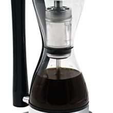 Better Chef Electric Siphon Coffee Maker in sleek black design with digital controls, stainless steel permanent filter, and 8 oz capacity