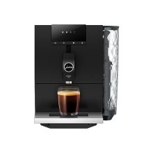 Jura ENA 4 Metropolitan Black Espresso Machine with professional aroma grinder, customizable settings, and intelligent pulse extraction process for a premium coffee experience