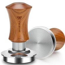 51MM Spring-Loaded Espresso Tamper with Walnut Handle and Stainless Steel Base – Precision Tool for 51MM Portafilters