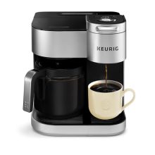 Keurig® K-Duo Special Edition Coffee Maker in Silver with single serve and carafe brewing options.