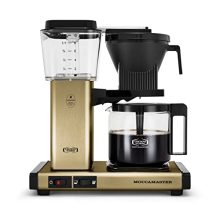 Technivorm Moccamaster 53936 KBGV 10-Cup Coffee Maker in Brushed Brass – 40 Ounce Precision Brew Coffee Machine