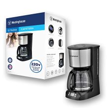 Westinghouse 12-Cup Coffee Maker with Permanent Filter and Programmable Timer – Ideal for 220V Countries