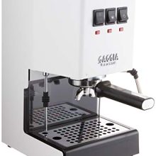 Gaggia Classic Evo Pro Espresso Machine in Polar White with Solid Steel Housing, 9 Bar Extraction, Stainless Steel Portafilter, and Commercial Steam Wand