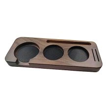 Leefasy Portafilter Tamper Distributor Holder in Walnut - Stylish and Practical Coffee Tool Organizer for 58mm Portafilters