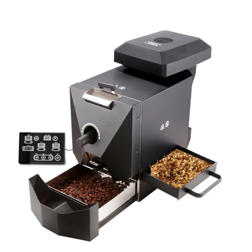 Electric 500g Coffee Roaster – Home use coffee roaster with direct flame simulation, integrated smoke filter, and chaff collector