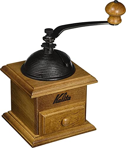 Kalita Dome Coffee Mill with Wooden Body and Cast Iron Cutter – Premium Hand Grinder for Fresh Coffee