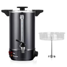 Commercial 50-Cup Stainless Steel Coffee Urn with Water Gauge and Filter