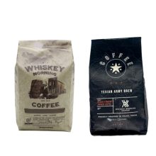 Bourbon Barrel & Smoked Coffee Combo – Premium medium and dark roasts in 10-ounce bags, featuring artisanal roasting and unique flavor profiles, proudly roasted in Tolar, Texas