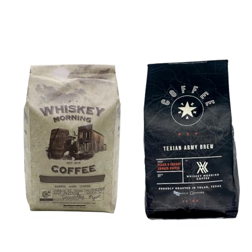 Bourbon Barrel & Smoked Coffee Combo – Premium medium and dark roasts in 10-ounce bags, featuring artisanal roasting and unique flavor profiles, proudly roasted in Tolar, Texas