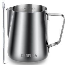 20oz Stainless Steel Milk Frothing Pitcher with Latte Art Pen, Ideal for Lattes and Cappuccinos