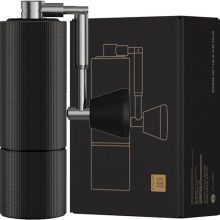 TIMEMORE Chestnut C3 PRO Manual Coffee Grinder with foldable handle, S2C steel burrs, and stepless adjustment in matte black.