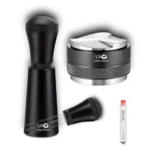 53mm Espresso Accessories Kit: WDT Tool, Dual Head Leveler, and 53mm Tamper for Perfect Espresso Brewing