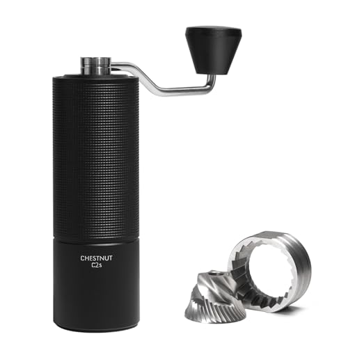 TIMEMORE Chestnut C2S Manual Coffee Grinder – Stainless Steel Conical Burr, Adjustable Settings, Compact Design for Home and Travel