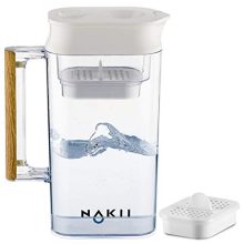 Nakii Water Filter Pitcher with Advanced 150-Gallon Filtration – BPA-Free and WQA Certified