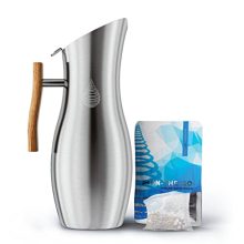 Invigorated Water pH Vitality Alkaline Water Filter Pitcher in Stainless Steel with 1.9L Capacity