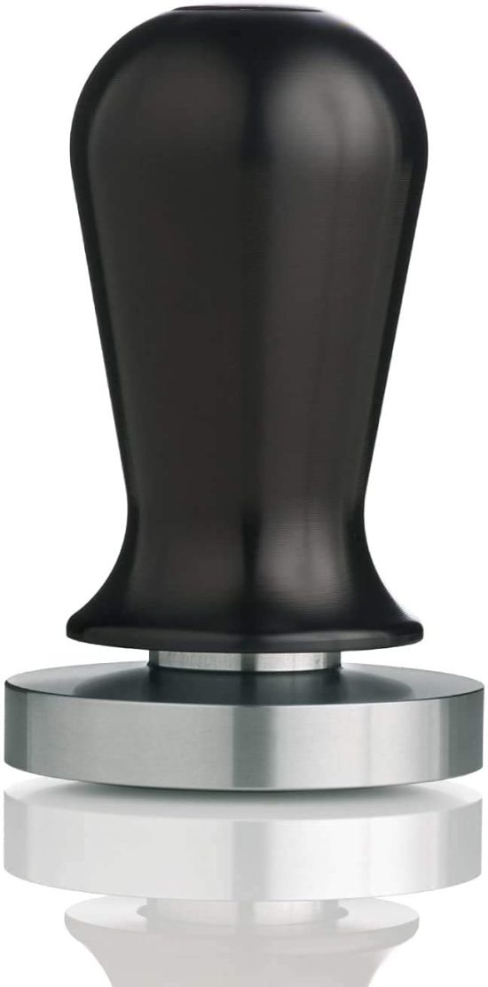 51mm Calibrated Coffee Distributor and Tamper – Stainless Steel Base with Ergonomic Black Aluminum Handle for Consistent Espresso Tamping