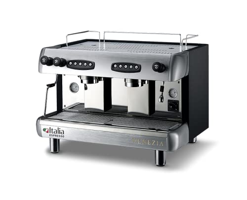 VENEZIA 2 by Italia Espresso - Commercial Espresso Cappuccino Machine with Genuine Italian Brew Heads in a Stylish Cafe Setting