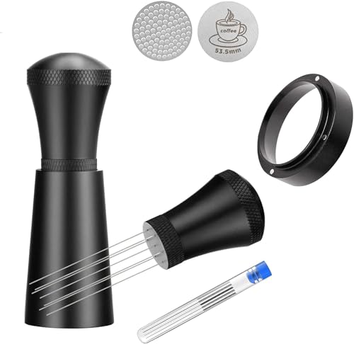 YinDxierxv Espresso Accessories Kit with WDT Tool, Dosing Funnel, Puck Screen, and Dosing Ring for 53mm Portafilter