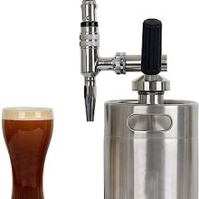 Nitro Cold Brew Coffee Maker - 2L Stainless Steel Keg with Nitrogen Infuser for Smooth and Frothy Coffee